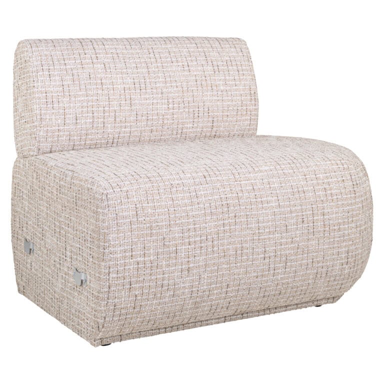 Trendy cream-colored Sorrobon dining room bench with an open end and a straight backrest.