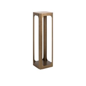 Houten plantenstandaard met open ontwerp voor interieurdecoratie.
