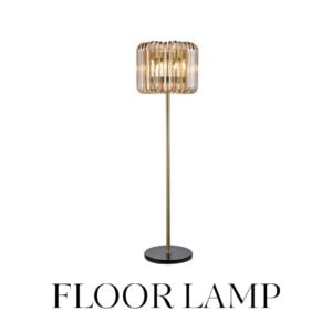 Elegante gouden vloerlamp met moderne design voor interieurdecoratie.