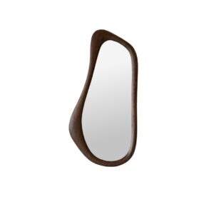 Houten spiegel met modern design voor interieurdecoratie.