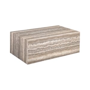 Natuurstenen tafel met aardetinten voor interieurdesign.