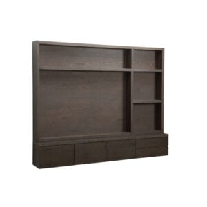 Moderne Holz Bücherschrank s mit offenen und geschlossenen Stauräumen.