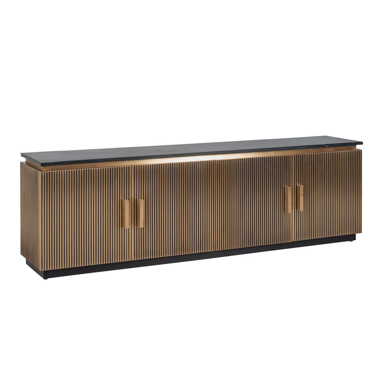 Ironville Gold 4-Door TV Stand - Richmond Interiors