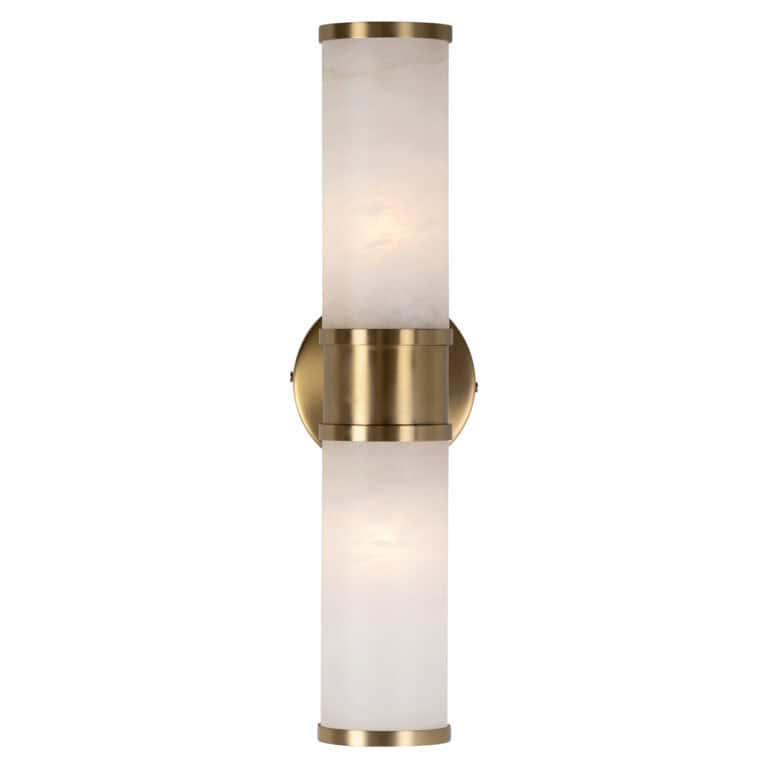 Elegante wandlamp Charlize in goud met wit glas voor modern interieur.