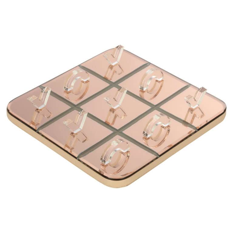 Decoratief spel Caylin goud met gouden letters en glazen afwerking.