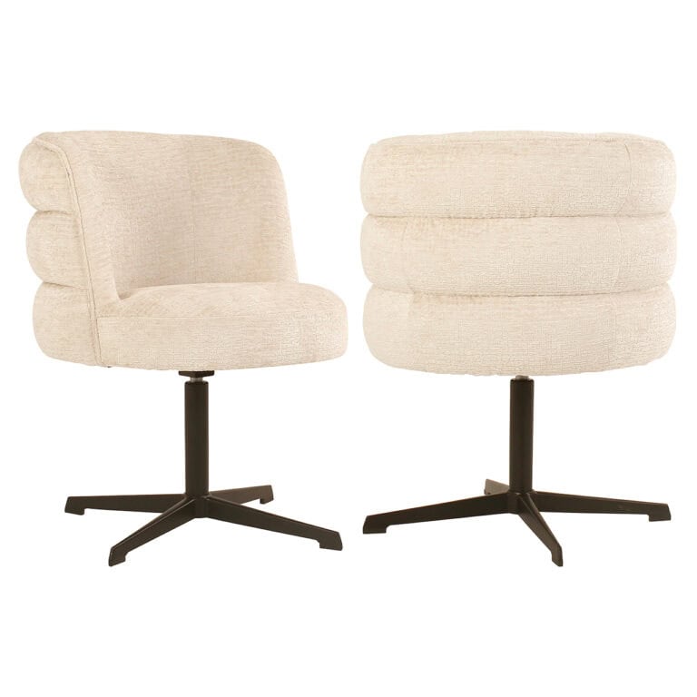 Alexander Jones Dining Chair cream fusion swivel, modern design, comfortable upholstery.