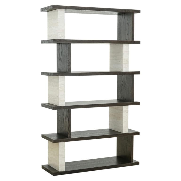 Wandkast Waldorf in bruin en wit, modern design voor woonkamer.