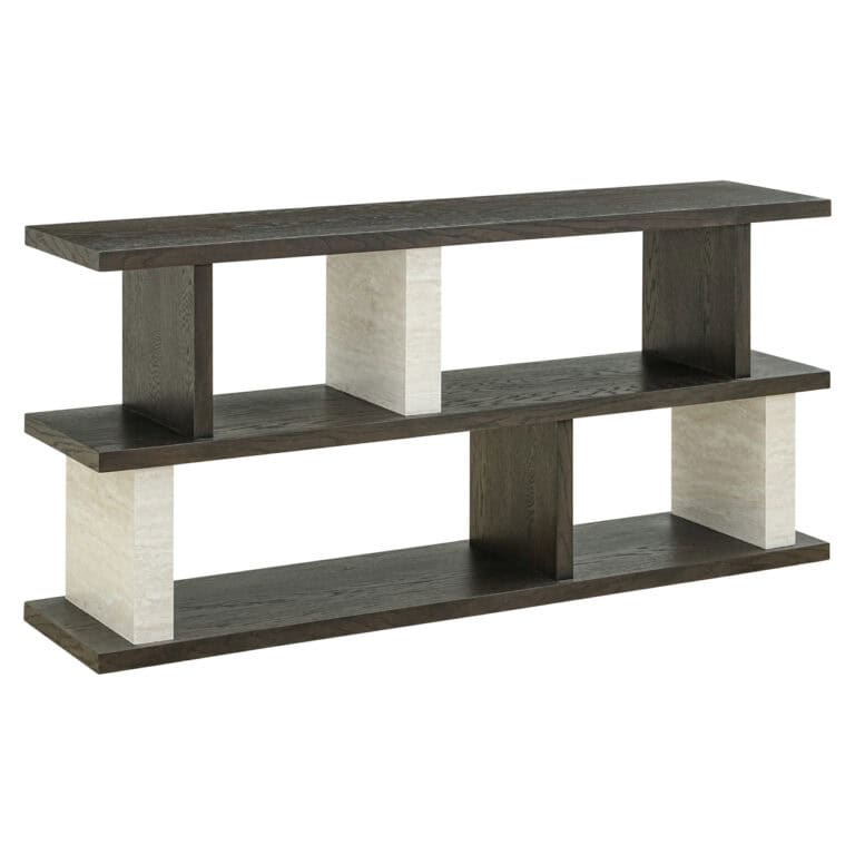 Waldorf console in bruin en crème, modern design voor interieur.