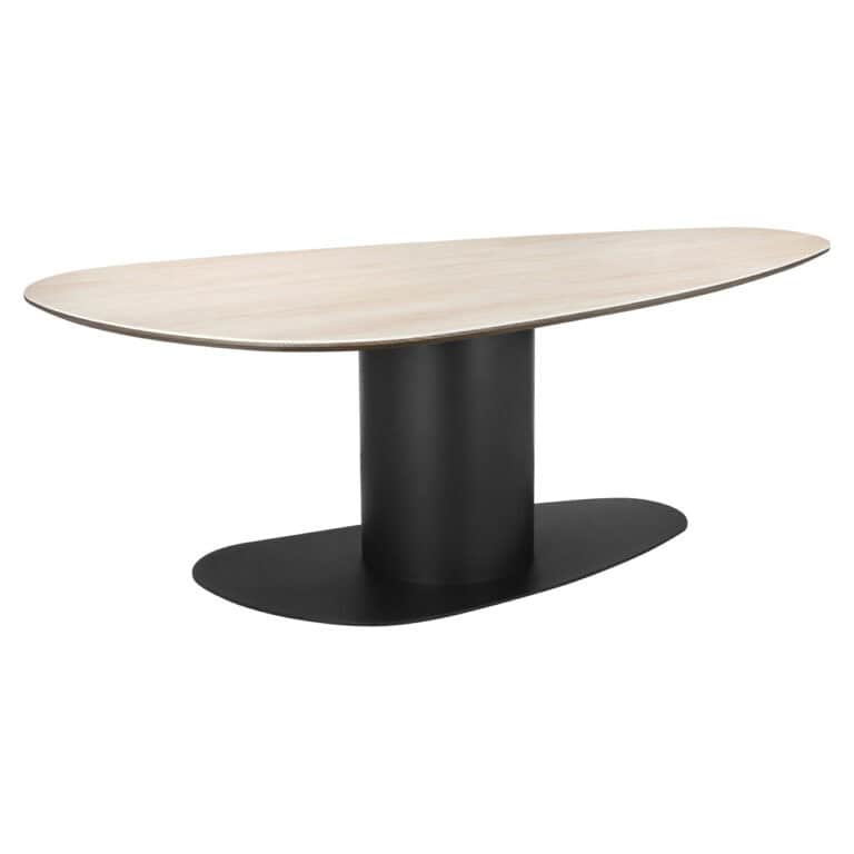 Eettafel Ritz zwart en hout, modern design voor eetkamer.
