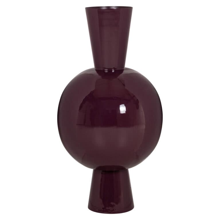 Élégant vase Avine de couleur bordeaux pour la décoration d'intérieur.