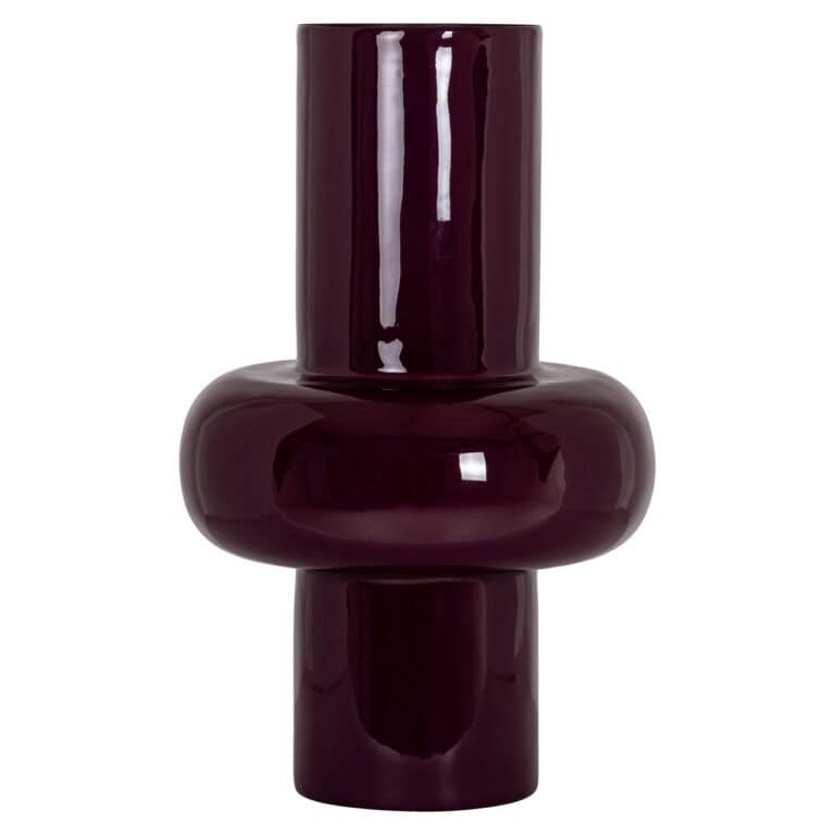 Vase Ashlyn bordeaux : grand vase pour la décoration d'intérieur.