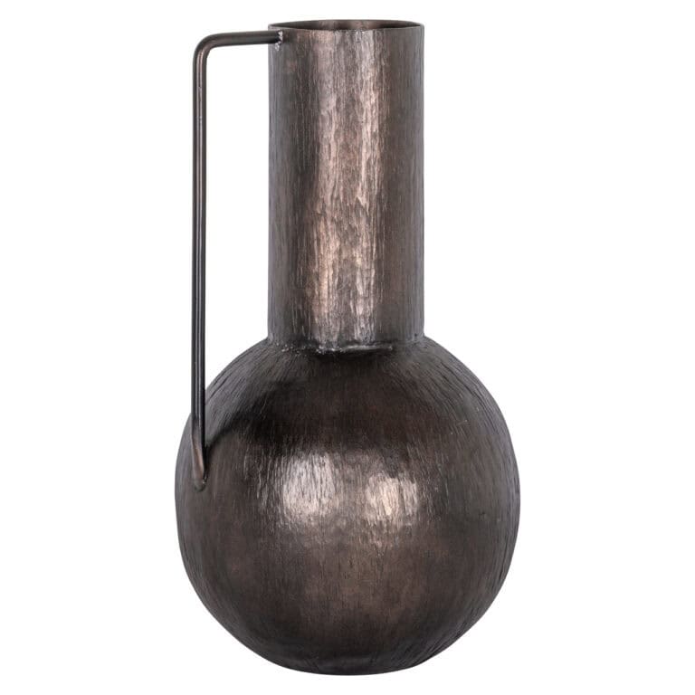 Grand vase en cuivre au style moderne, destiné à la décoration d'intérieur.