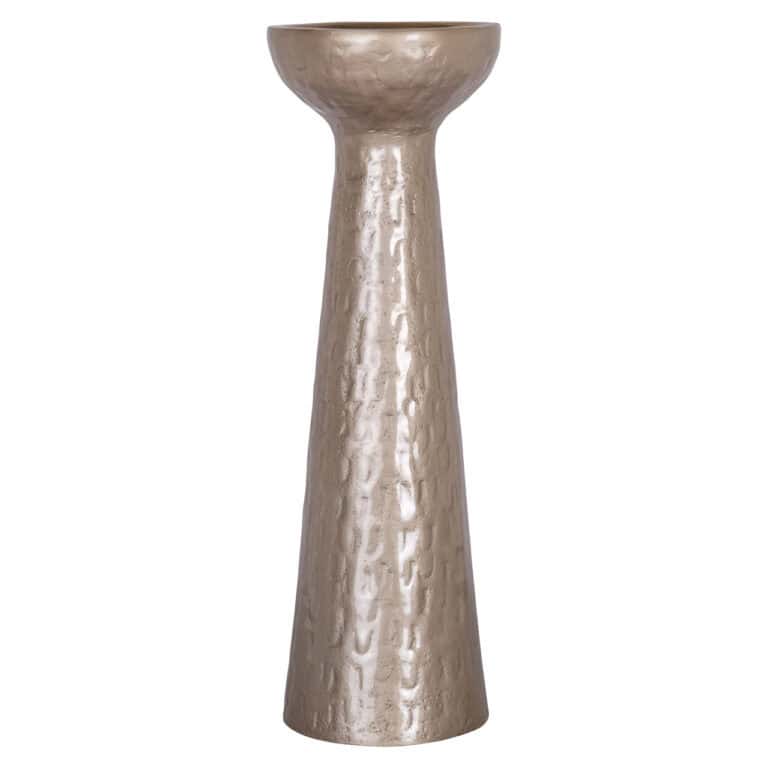 Grande « Juana » beige de la collection « Bougeoir », au design moderne, décorative pour l'intérieur.