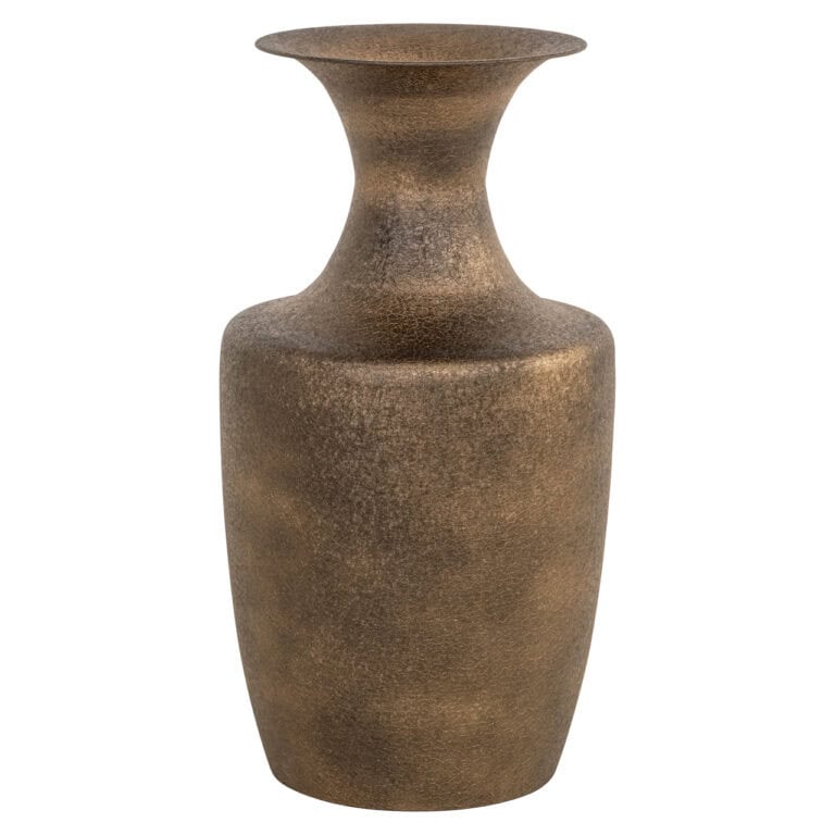 Vase doré de la marque « Danique », idéal pour la décoration d'intérieur.