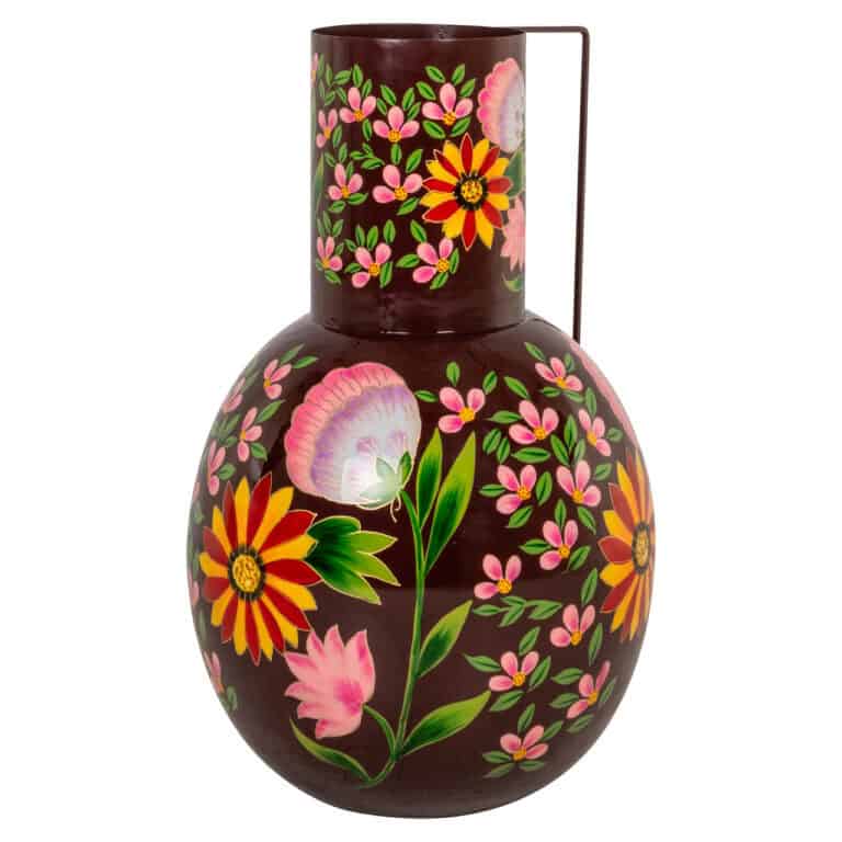 Colorful Daleen vase with a floral pattern for home decor.