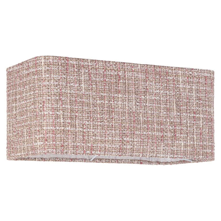 Abat-jour rectangulaire rose tendance en tissu pour un éclairage moderne.
