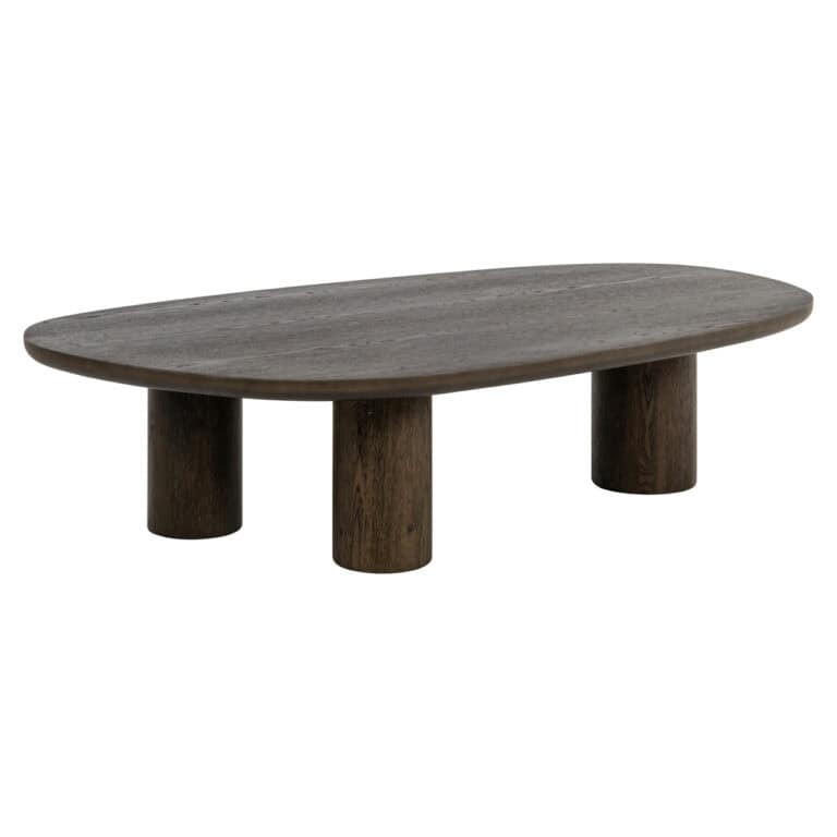 Table de salon e Ellington en bois à trois pieds pour les salons modernes.