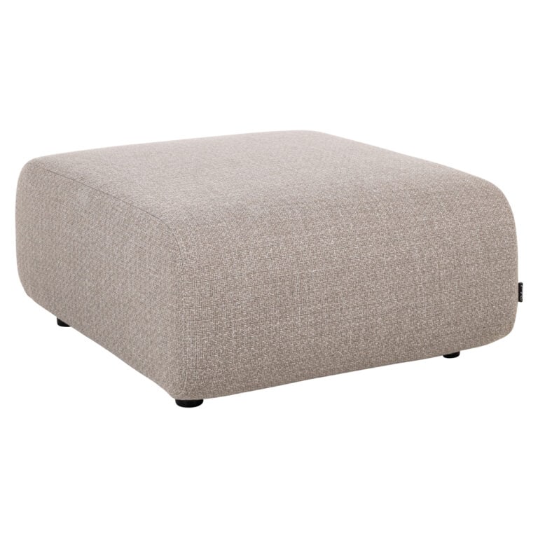Pouf moderne Dawson de couleur greige pour l'extérieur.