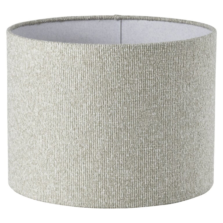 Abat-jour Zera biscotti 40Ø en tissu beige pour une décoration d'intérieur moderne.