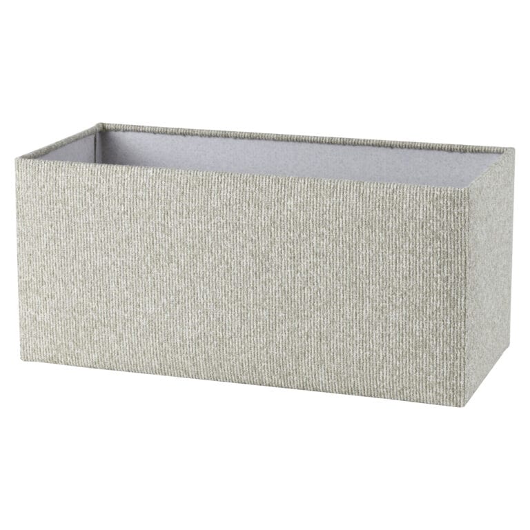 Jardinière rectangulaire gris clair pour la décoration d'intérieur.
