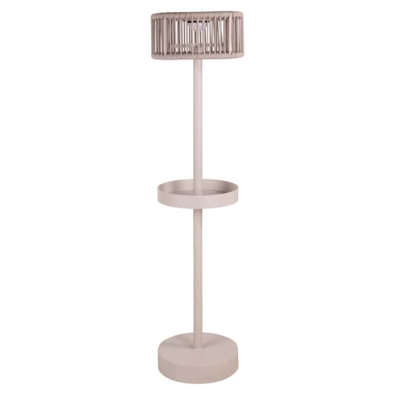 Lampadaire d'extérieur de luxe « Lunar » en beige clair, au design moderne, pour le jardin ou la terrasse.