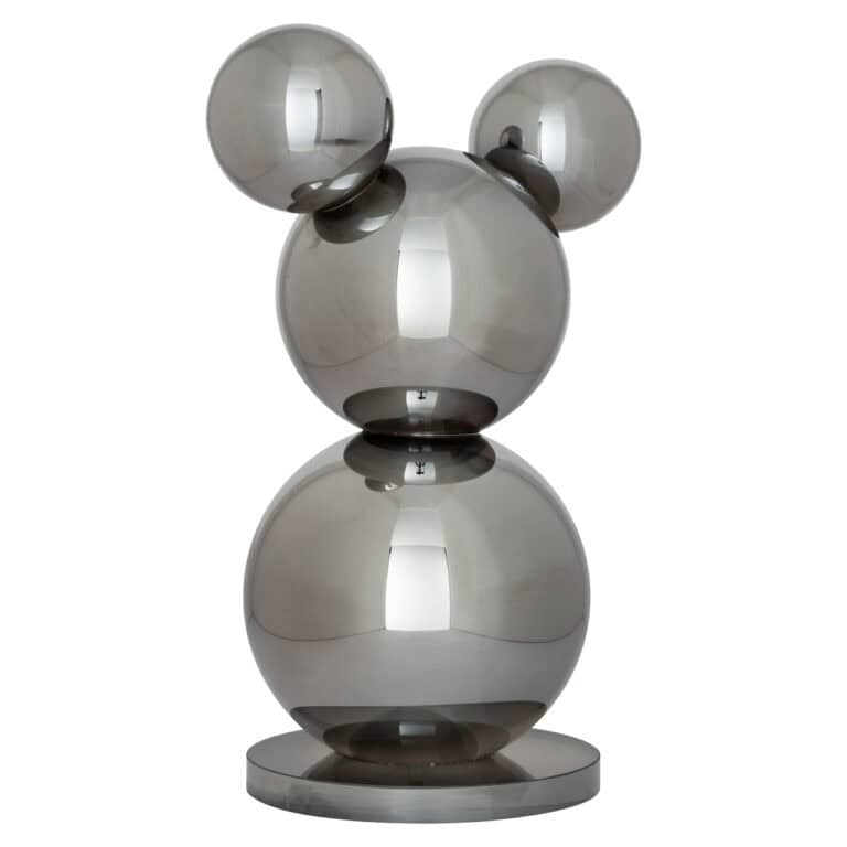 Objet décoratif Beary en métal, au design moderne, avec une finition brillante.