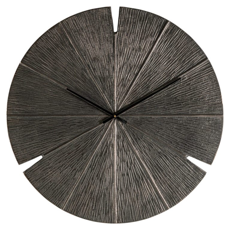 Horloge en bronze Blaise au style moderne, idéale pour la décoration d'intérieur.