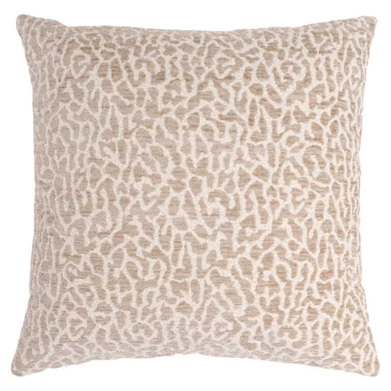 Beige leopard-print " Cushion  "Noa for interior decoration.