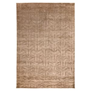 Taupe vloerkleed met geometrisch patroon van Richmond Interiors.
