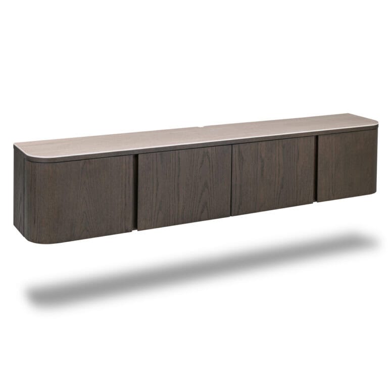 Modern bruin TV-meubel Nando met opbergladen voor woonkamer.