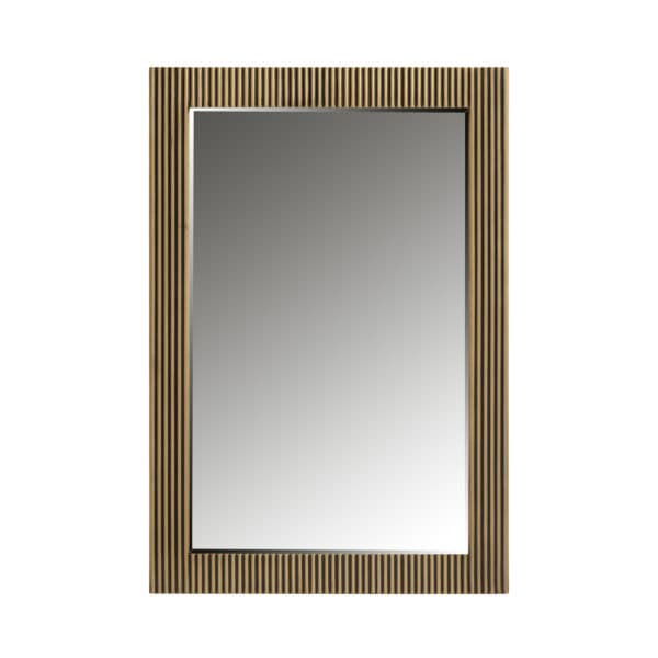 Goldfarbener Spiegel „ Ironville “ mit vertikalen Linien für einen luxuriösen Look.