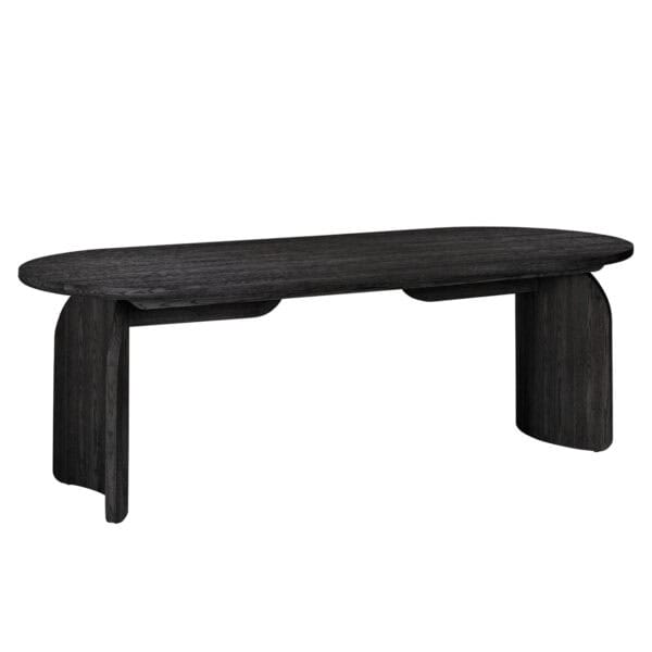 Fairmont Dining Table in dark " coffee " color, modern design, wood finish.