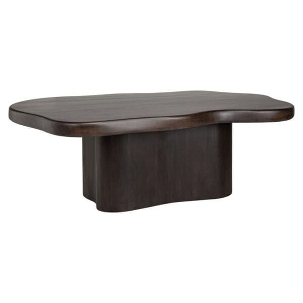 Sherman Dining Table in dark brown wood, modern design, 230x139 cm.