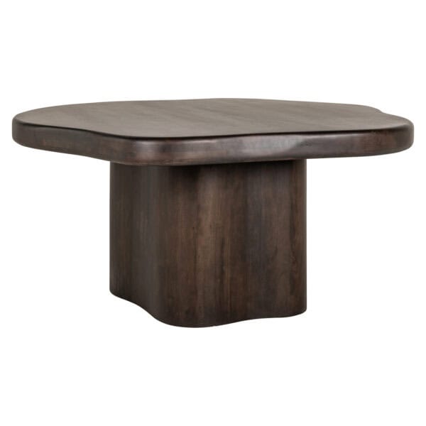 Sherman Dining Table in dark brown wood, modern design, 150 cm wide.