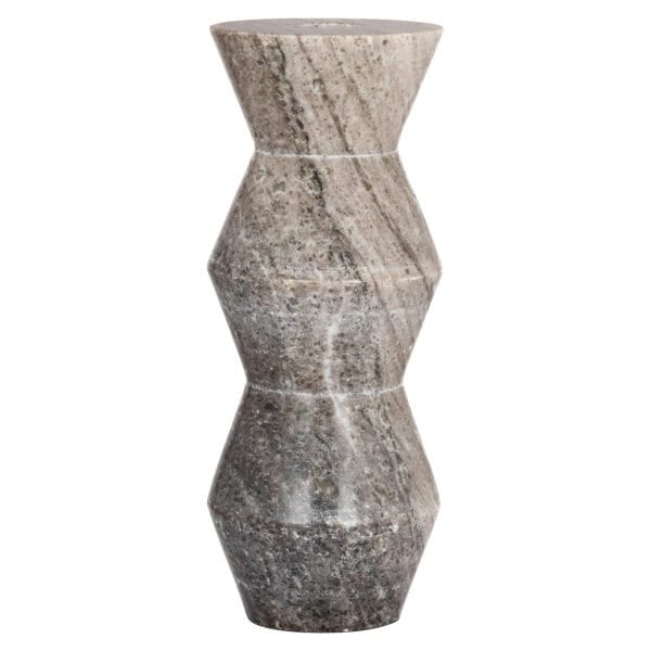 Sepp , beige natural stone vase, modern design, home decor accessory.