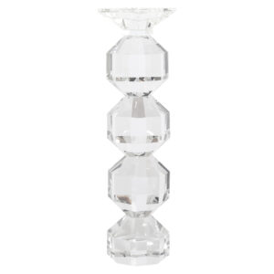 Transparente Glas Kerzenhälter, elegantes und modernes Design.