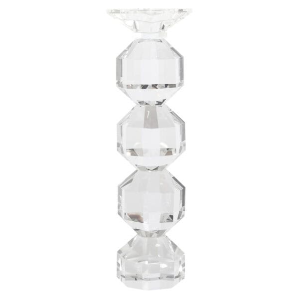 Bougeoir s en cristal transparent pour un intérieur élégant.
