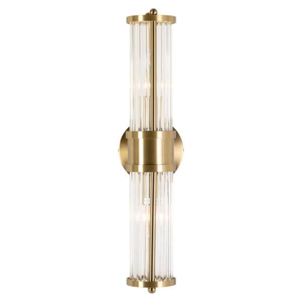 Lyan Applique murale en brushed gold  avec des détails en verre pour un intérieur élégant.