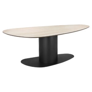 Esstisch „ Ritz “ in Schwarz und Holz, modernes Design für Esszimmer.