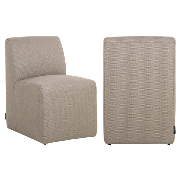 Taupe Riva Chaise de salle à manger d'extérieur, confortable et élégante.