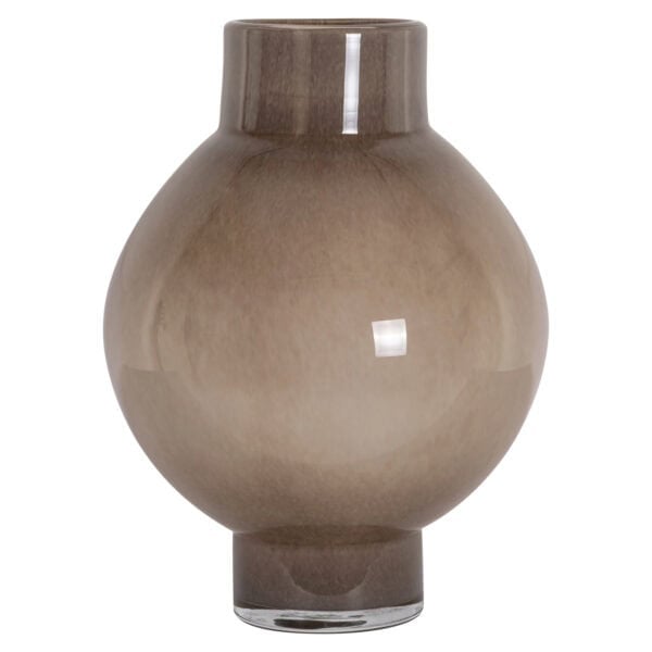 Taupe Vase en céramique coloré, au design moderne.