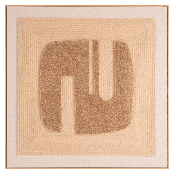 Modern gold wall decoration with an abstract design for interior decor.