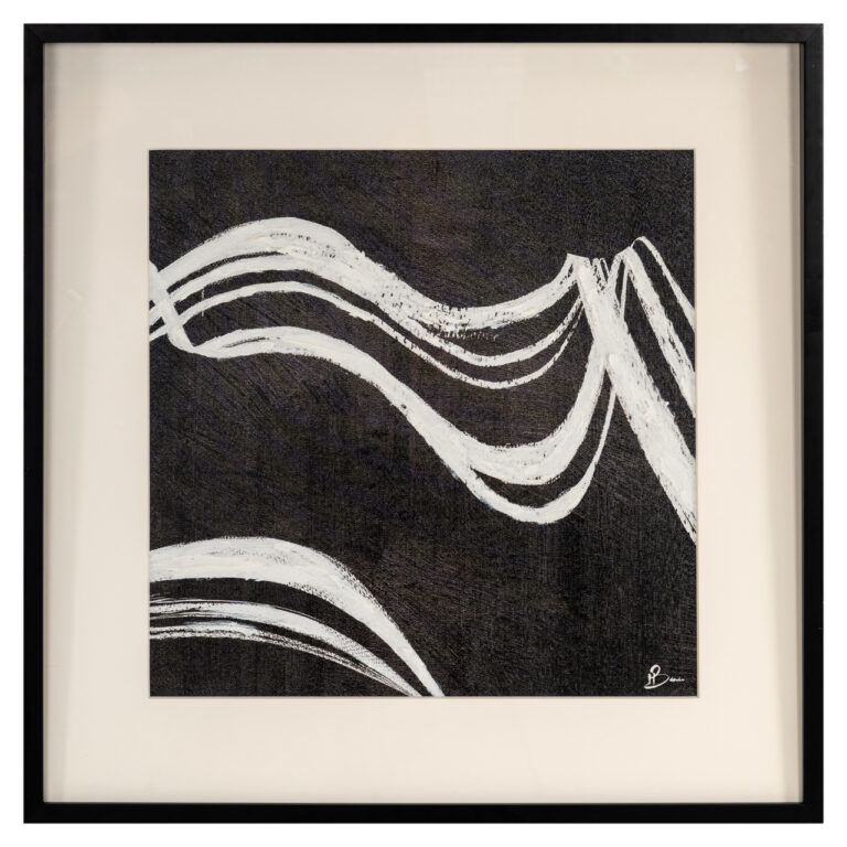 Moderne abstrakte Wandkunst in Schwarz-Weiß für die Inneneinrichtung.