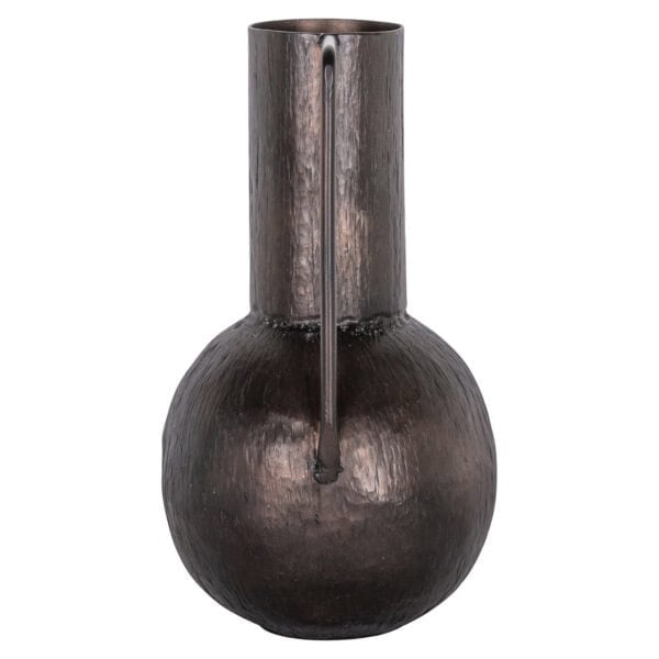 Vase en cuivre au style moderne, destiné à la décoration d'intérieur.