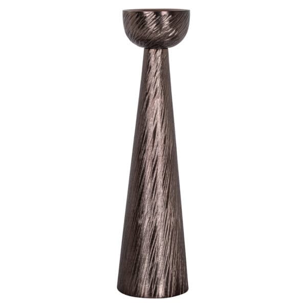 Bougeoir Saphira Smoke petit modèle, design moderne, décoratif pour l'intérieur.