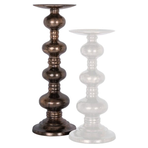 Candle holder Joya copper and white, large decorative Candle holders.