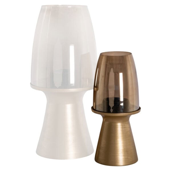Brushed gold Lampe ouragan Danea, petit format, design élégant.