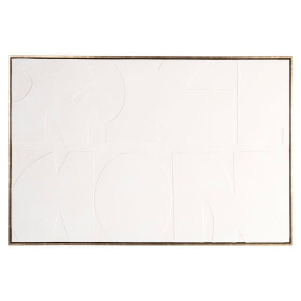 Witte wandkunst met abstracte reliëfpatronen voor interieurdecoratie.