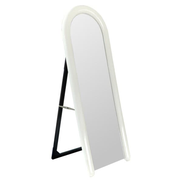 Stylish Langston mirror with a white frame for interior decoration.