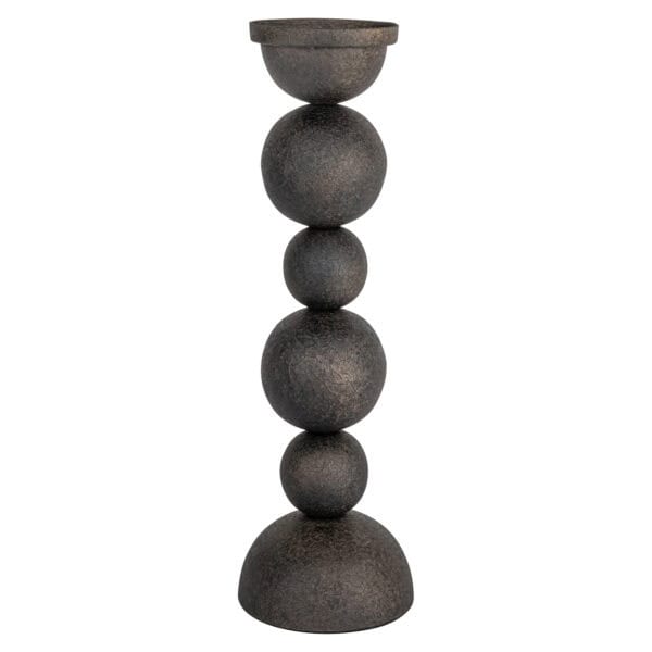 Antique large Jersey bronze " Candle holders " with spherical elements.